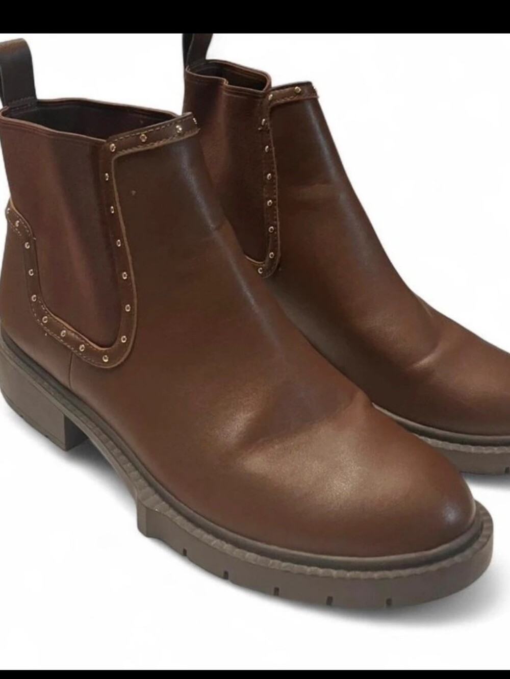 NWOT Coach Brown Chelsea Lug Sole Ankle Boots